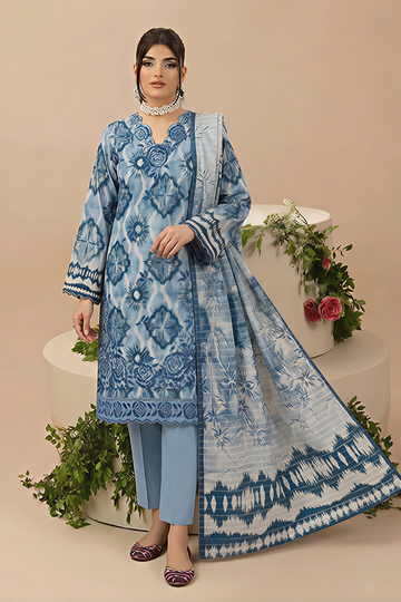 Vol 2816 Unstitched 3 Piece Lawn Suit – Embroidered Shirt with Printed Voil Dupatta
