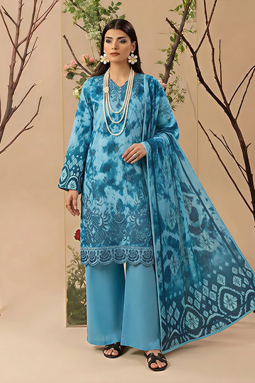 Vol 2816 Unstitched 3 Piece Lawn Suit – Embroidered Shirt with Printed Voil Dupatta