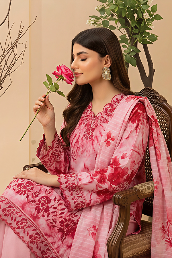 Vol 2816 Unstitched 3 Piece Lawn Suit – Embroidered Shirt with Printed Voil Dupatta