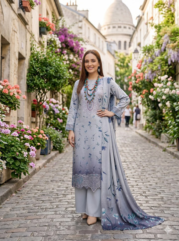 Aaraish Luxury Lawn 3 Piece Unstitched Suit – Volume 2680 | Fatima Collection