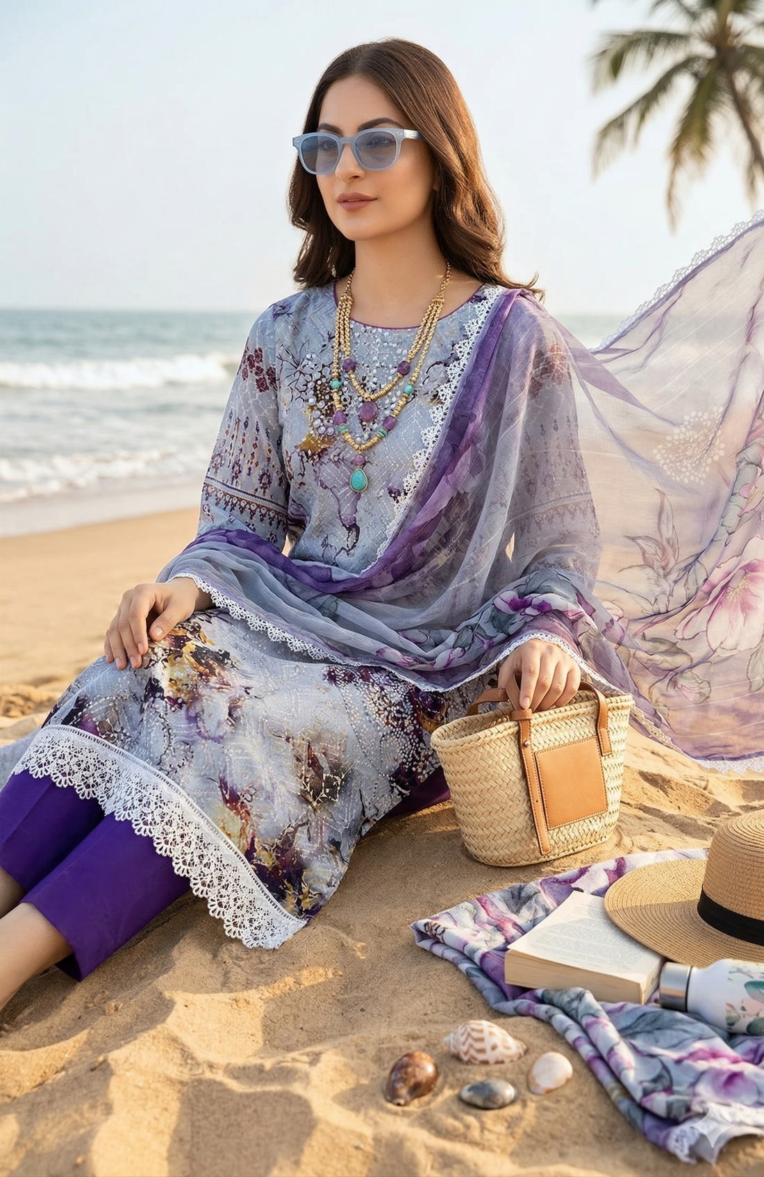 Vol 2626-  Fatima Peridot Unstitched Lawn Suit