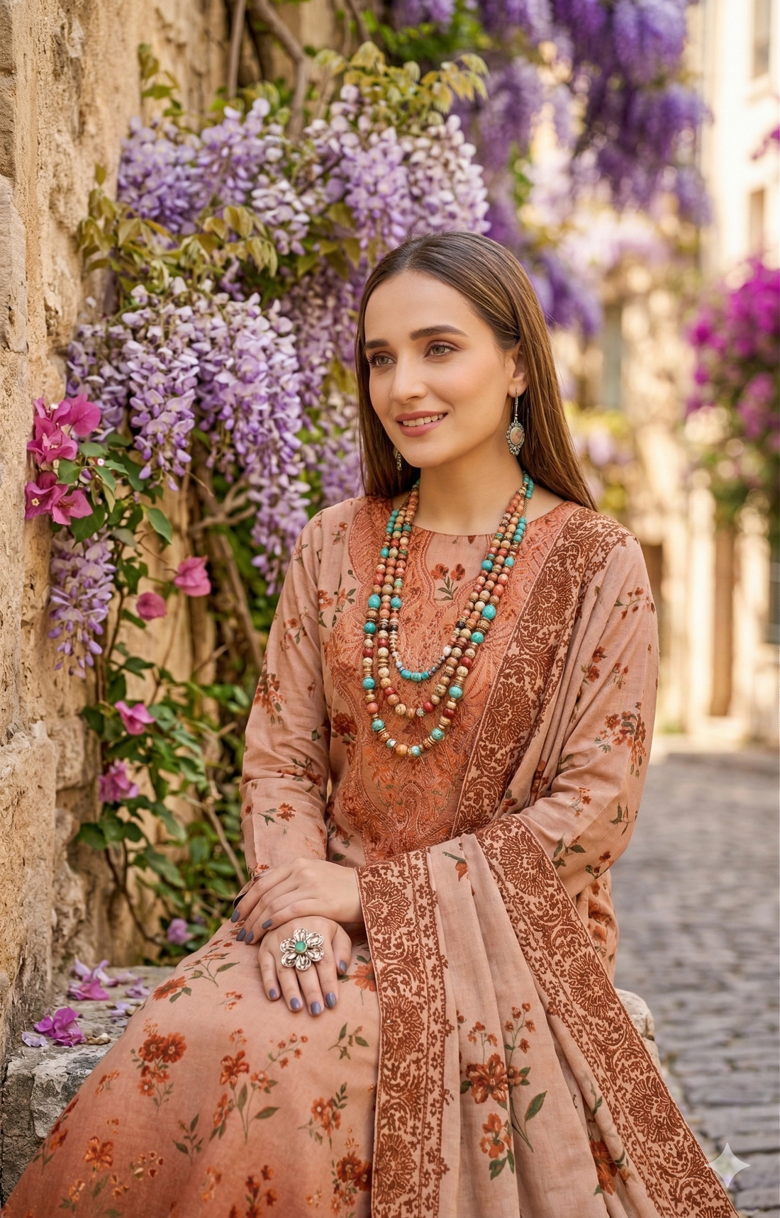 Aaraish Luxury Lawn 3 Piece Unstitched Suit – Volume 2680 | Fatima Collection