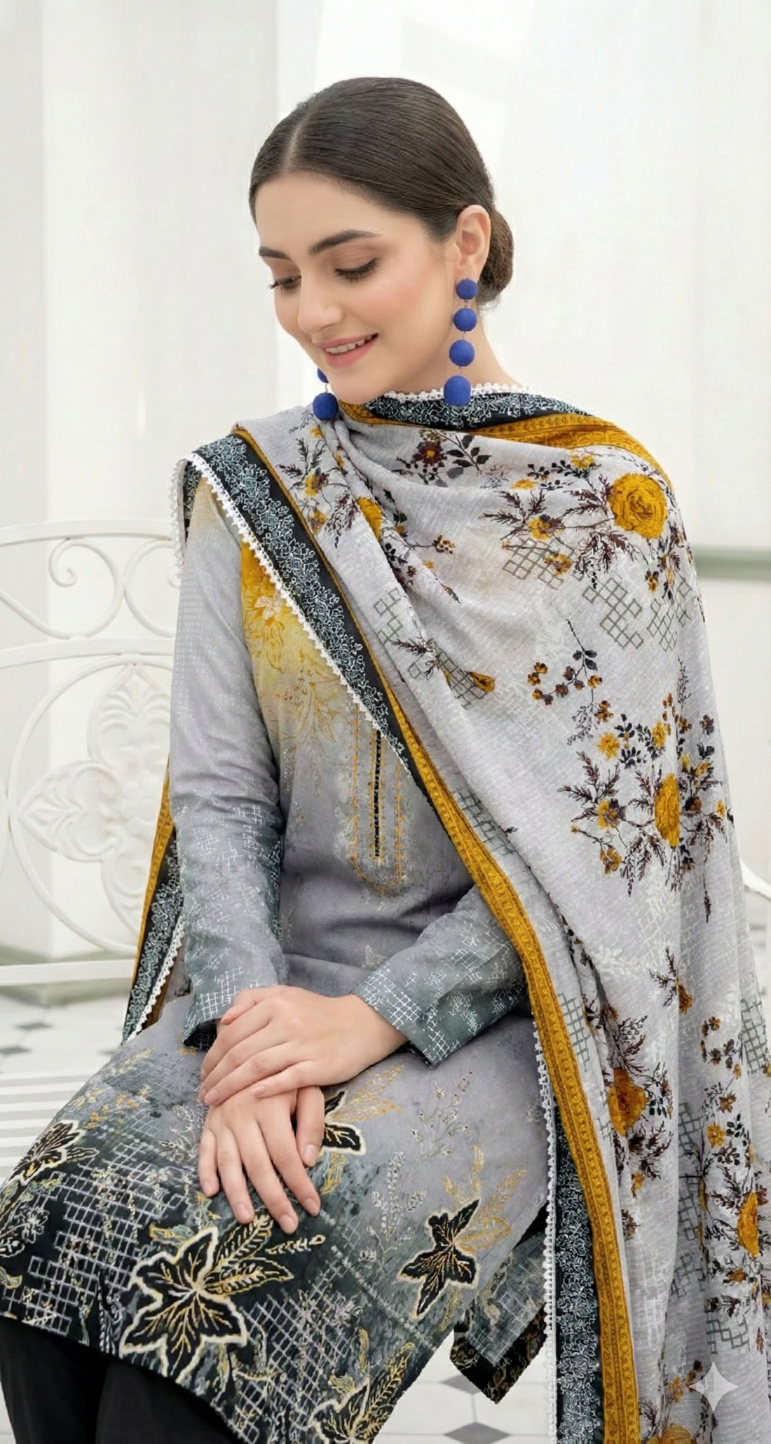 Vol 2663-Peridot Fatima Collection Unstitched Lawn Suit 3 Piece