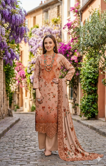 Aaraish Luxury Lawn 3 Piece Unstitched Suit – Volume 2680 | Fatima Collection