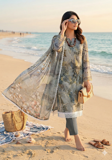 Vol 2626-  Fatima Peridot Unstitched Lawn Suit
