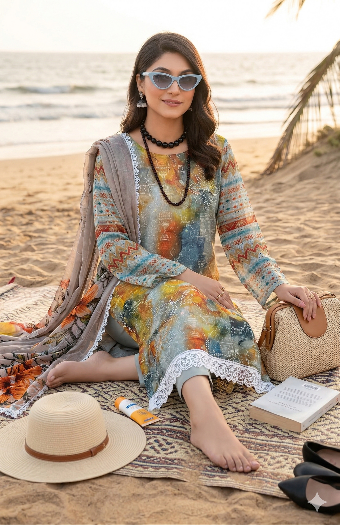 Vol 2626-  Fatima Peridot Unstitched Lawn Suit
