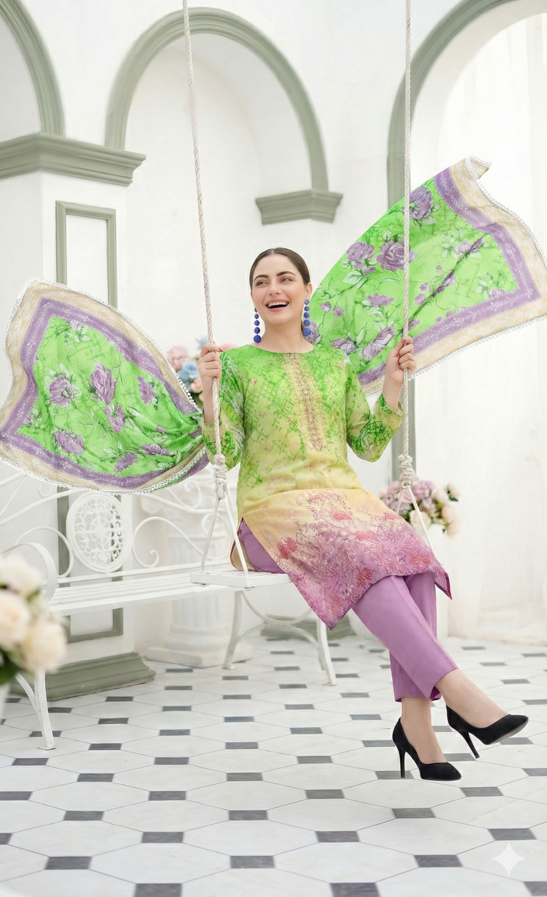 Vol 2663-Peridot Fatima Collection Unstitched Lawn Suit 3 Piece