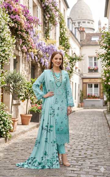 Aaraish Luxury Lawn 3 Piece Unstitched Suit – Volume 2680 | Fatima Collection