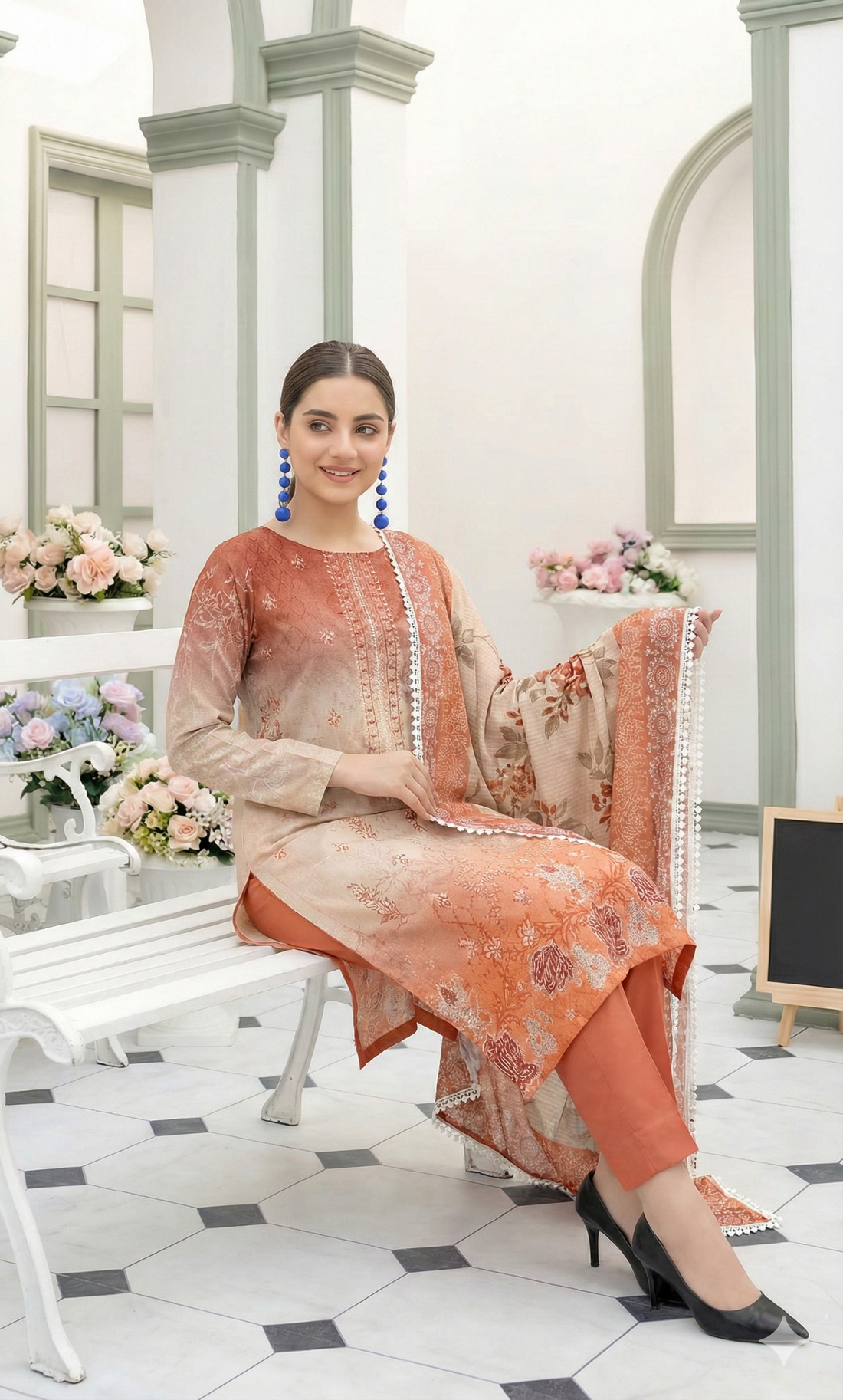 Vol 2663-Peridot Fatima Collection Unstitched Lawn Suit 3 Piece