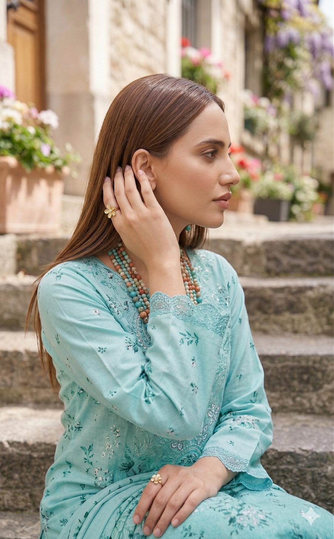 Aaraish Luxury Lawn 3 Piece Unstitched Suit – Volume 2680 | Fatima Collection