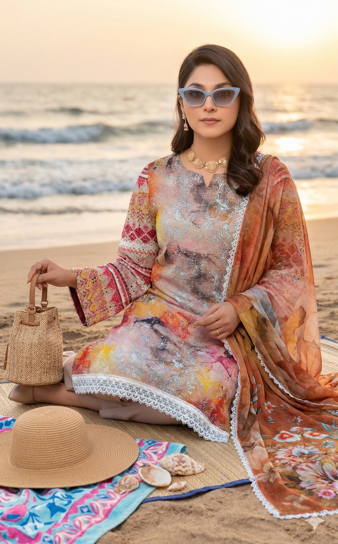 Vol 2626-  Fatima Peridot Unstitched Lawn Suit