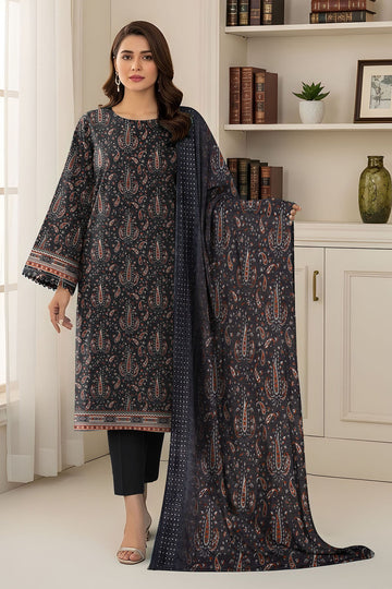 Vol 2758 – 3 Piece Unstitched Slub Lawn Printed Suit with Printed Dupatta