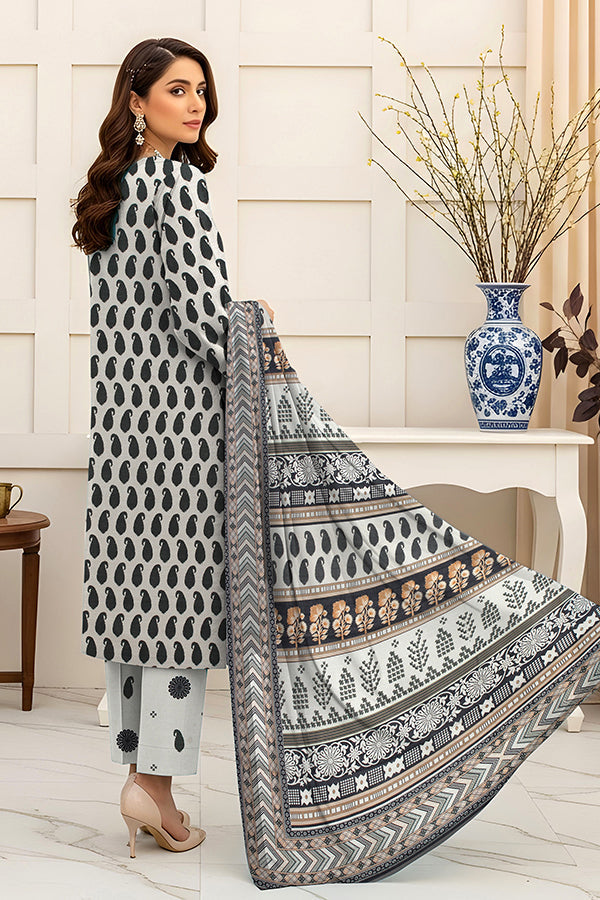Fatima’s Aleezay Vol 2843 Premium Unstitched Lawn Suit with Printed Shirt & Dupatta