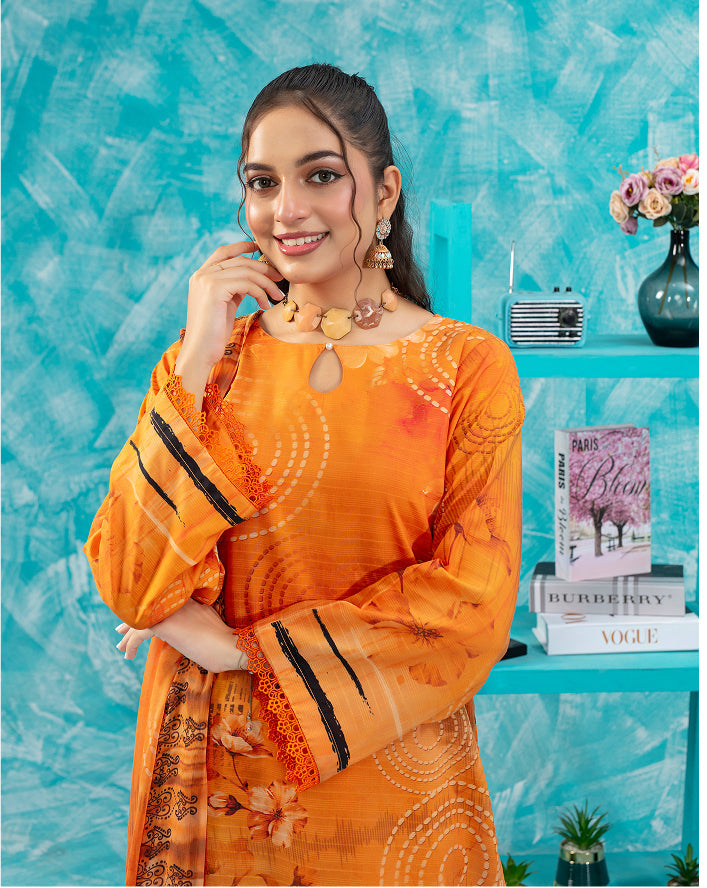ALEEZAY Viscose PRINT Shirt & Dupatta VOL-2475