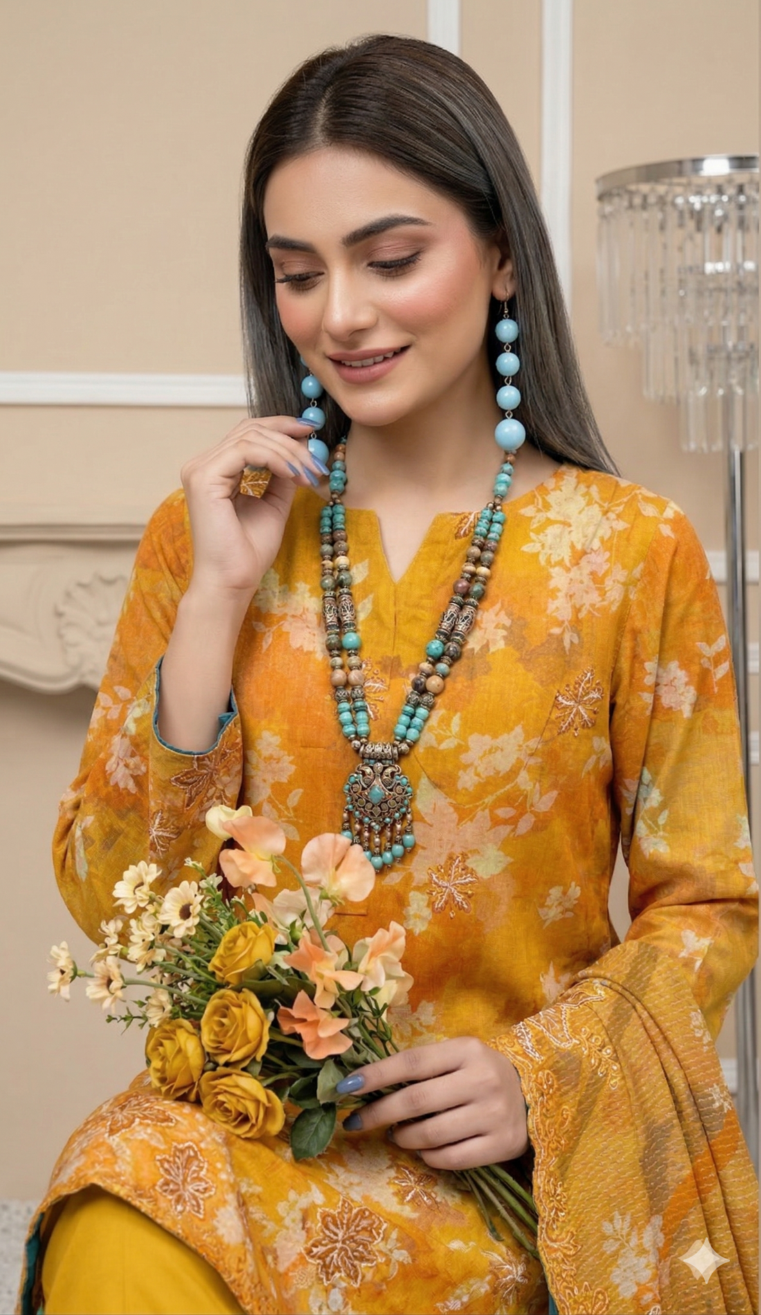 Vol 2662 - Peridot ALMAAS Unstitched Lawn Suit 3 Piece