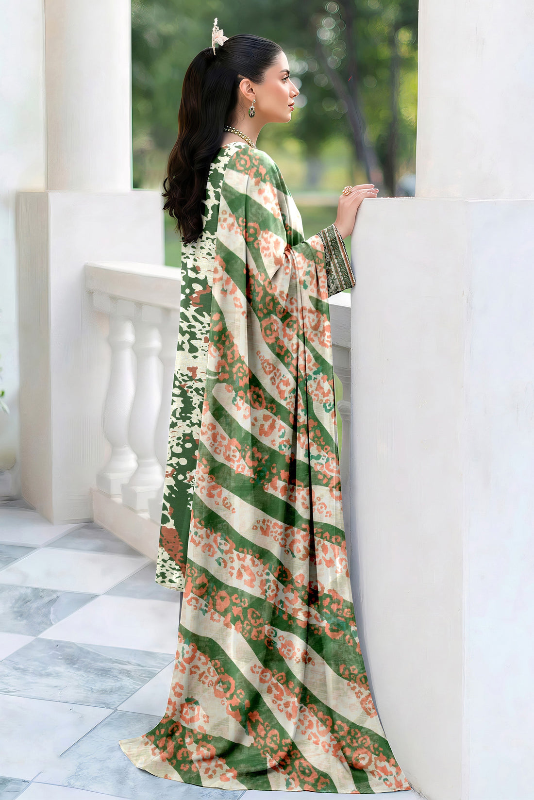 Fatima Collection Volume 5000 Unstitched Lawn Suit – Printed Shirt & Dupatta