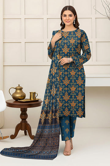 Fatima’s Aleezay Vol 2843 Premium Unstitched Lawn Suit with Printed Shirt & Dupatta