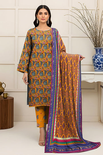 Fatima’s Aleezay Vol 2843 Premium Unstitched Lawn Suit with Printed Shirt & Dupatta