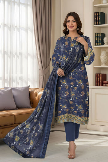 Vol 2758 – 3 Piece Unstitched Slub Lawn Printed Suit with Printed Dupatta