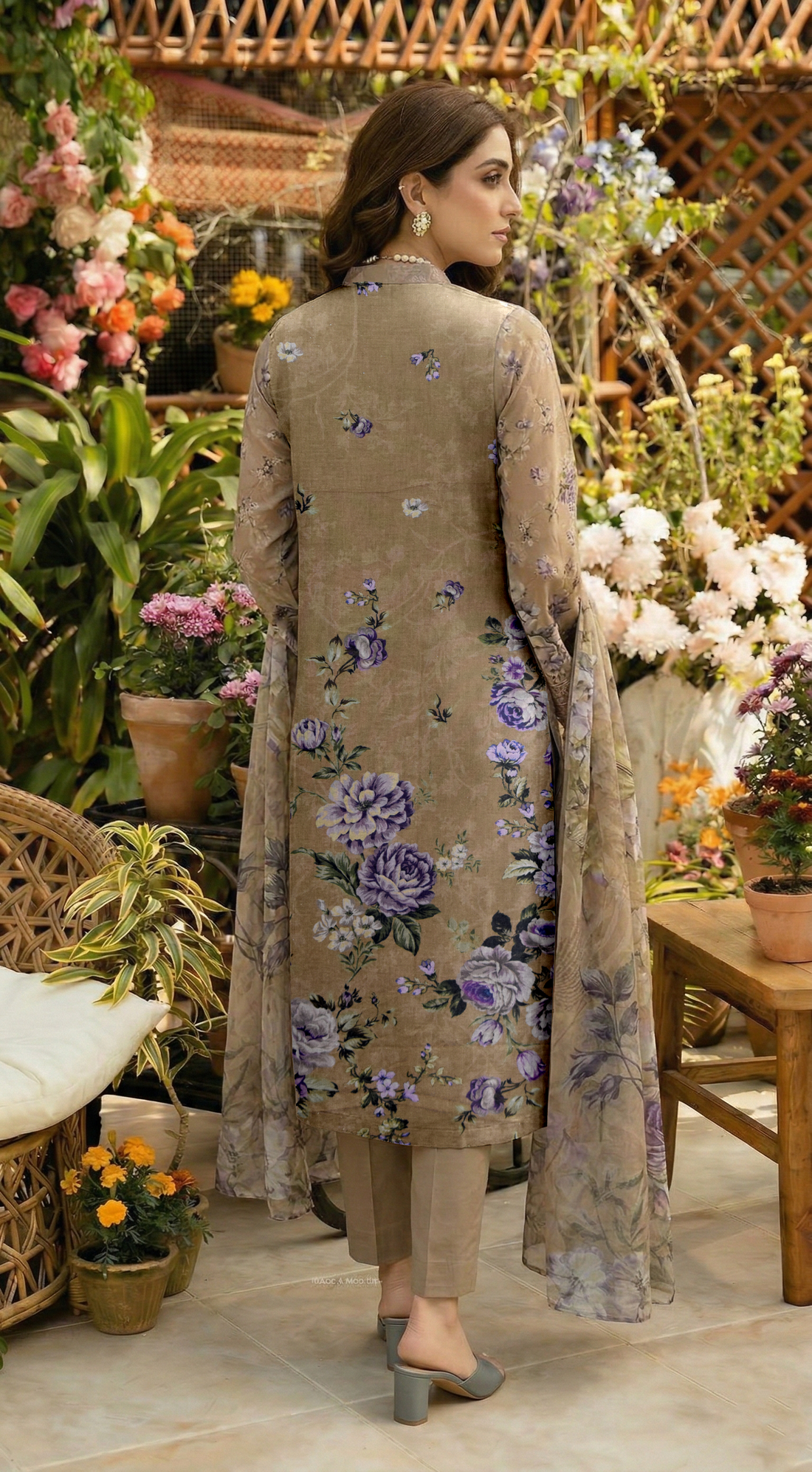 Vol 2673 Unstitched Lawn Suit – Printed Shirt with Voil Dupatta