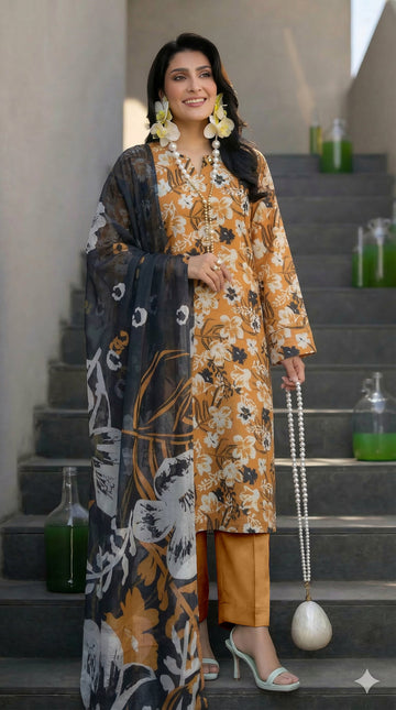 Fatima Collection SASSI Vol 2777 3PC Unstitched Printed Lawn Suit