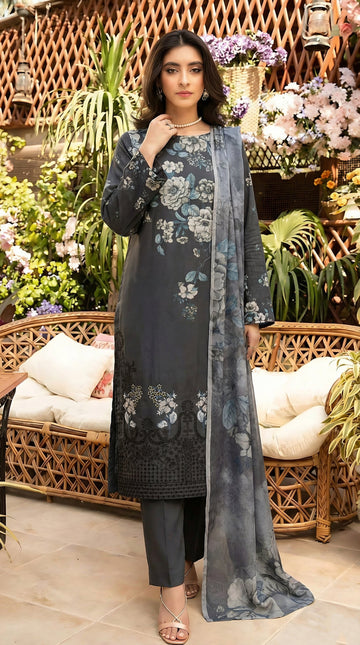 Vol 2673 Unstitched Lawn Suit – Printed Shirt with Voil Dupatta